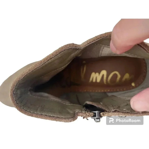 Sam Edelman Booties Tan Size 7 Zip Side. - Picture 4 of 8